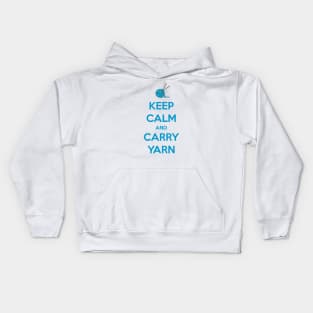 Keep Calm and Carry Yarn - Knitting Gifts for Knitters & Crocheters Kids Hoodie